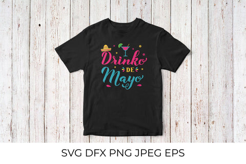 Drinko De Mayo calligraphy hand lettering. Mexican holiday Cinco De Mayo SVG LaBelezoka 