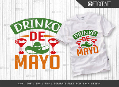 Drinko De Mayo SVG Cut File, Cinco De Mayo Svg, Fiesta Svg, Mexican Svg, Maracas Svg, Fiesta Squad Svg, Mexican Quote Design, ETC T000399 SVG ETC Craft 