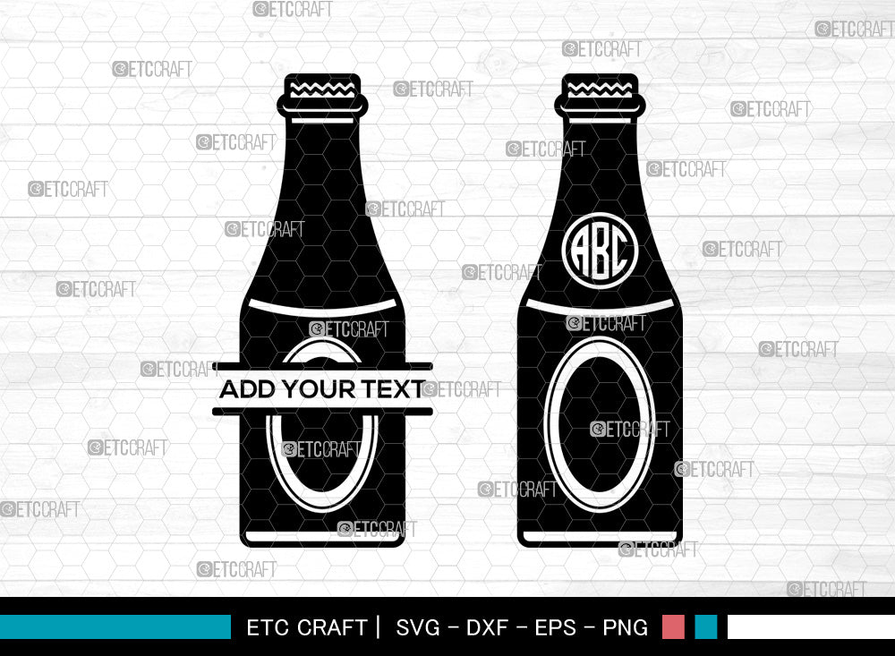 Drinks Bottle Monogram SVG, Soda Pop Bottle svg, Beverage Bottle Svg ...