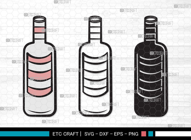 Drinks Bottle SVG | Beer Bottle Svg | Alcohol Bottle Svg | Wine Bottle Svg | Drinks Bottle Clipart SVG ETC Craft 
