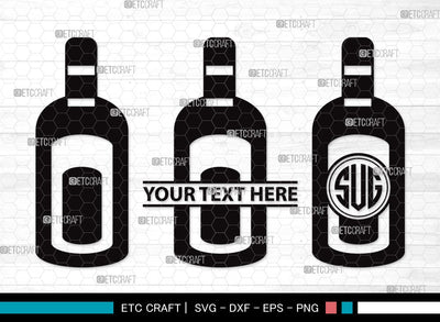 Drinks Bottle SVG | Beer Bottle Svg | Alcohol Bottle Svg | Wine Bottle Svg | Drinks Bottle Clipart SVG ETC Craft 