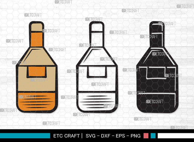 Drinks Bottle SVG | Beer Bottle Svg | Alcohol Bottle Svg | Wine Bottle Svg | Drinks Bottle Clipart SVG ETC Craft 