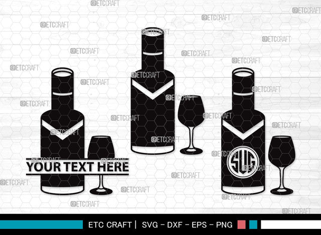 Drinks Bottle SVG | Beer Bottle Svg | Alcohol Bottle Svg | Wine Bottle Svg | Drinks Bottle Clipart SVG ETC Craft 