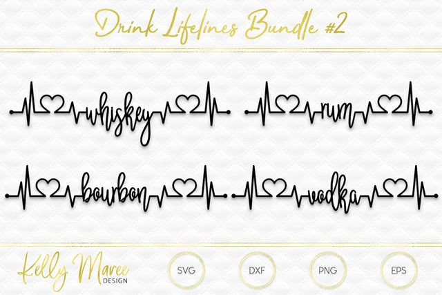 Drinks Heartbeat Lifelines Bundle #2 Kelly Maree Design