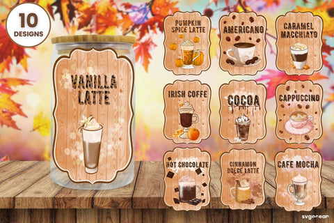 Drinks Labels | Can Glass PNG | Coffee Sublimations Sublimation SvgOcean 