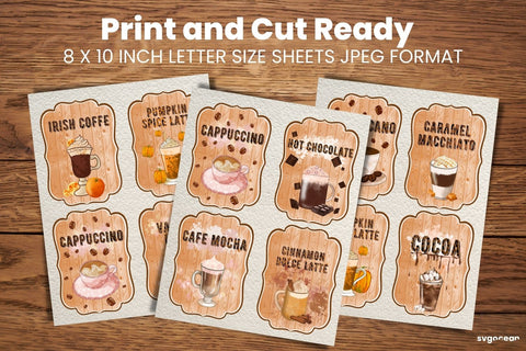 Drinks Labels | Can Glass PNG | Coffee Sublimations Sublimation SvgOcean 