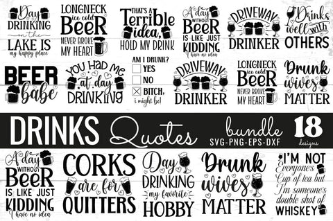 Drinks SVG Bundle SVG DESIGNISTIC 