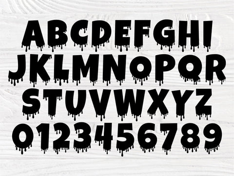 Dripping Font SVG, Dripping Letters, Alphabet Svg SVG TonisArtStudio 