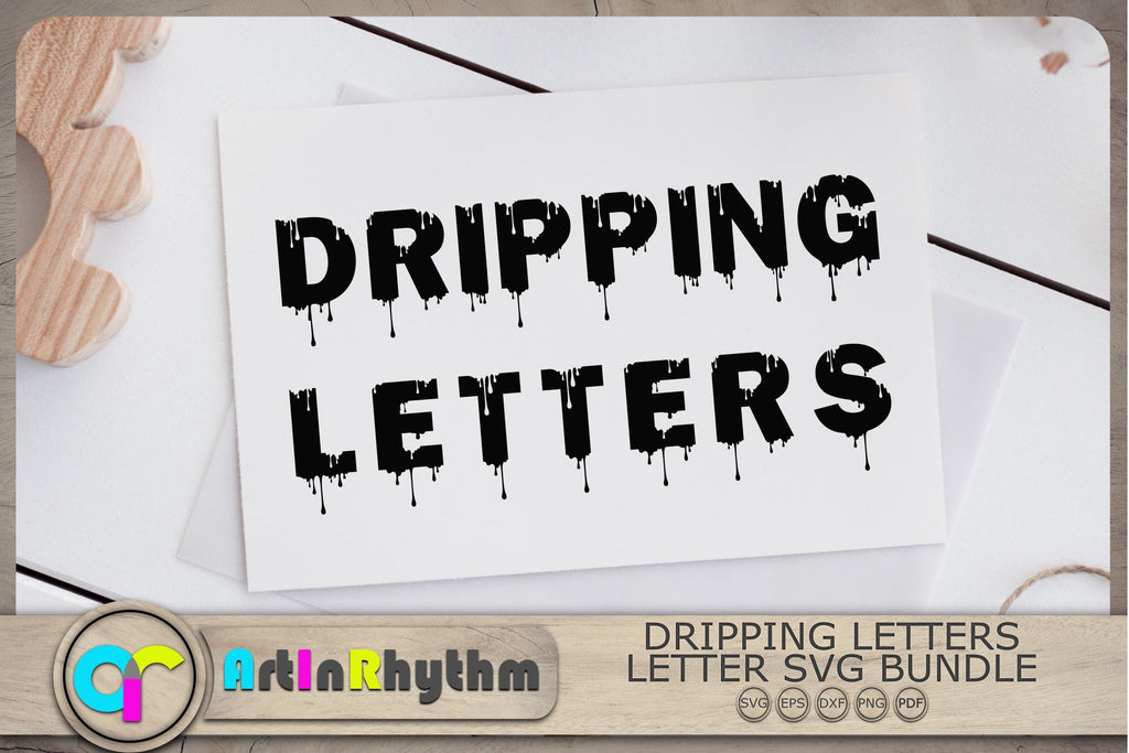 Dripping Font Svg Dripping Letters Alphabet Clipart