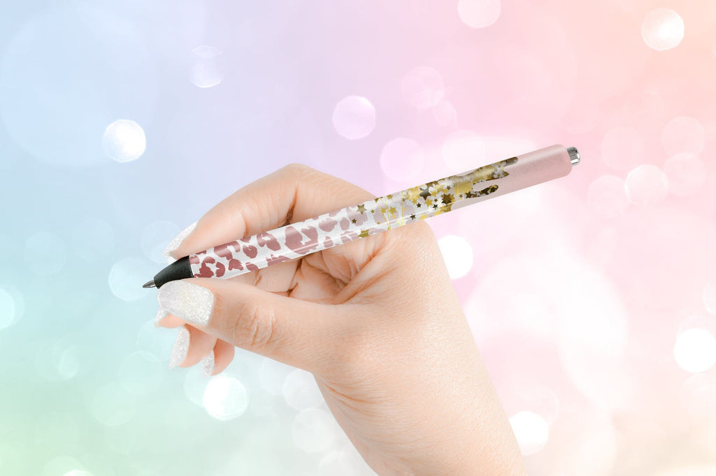 Dripping Leopard Glitter Pen Wraps Bundle For Epoxy Pens - So Fontsy