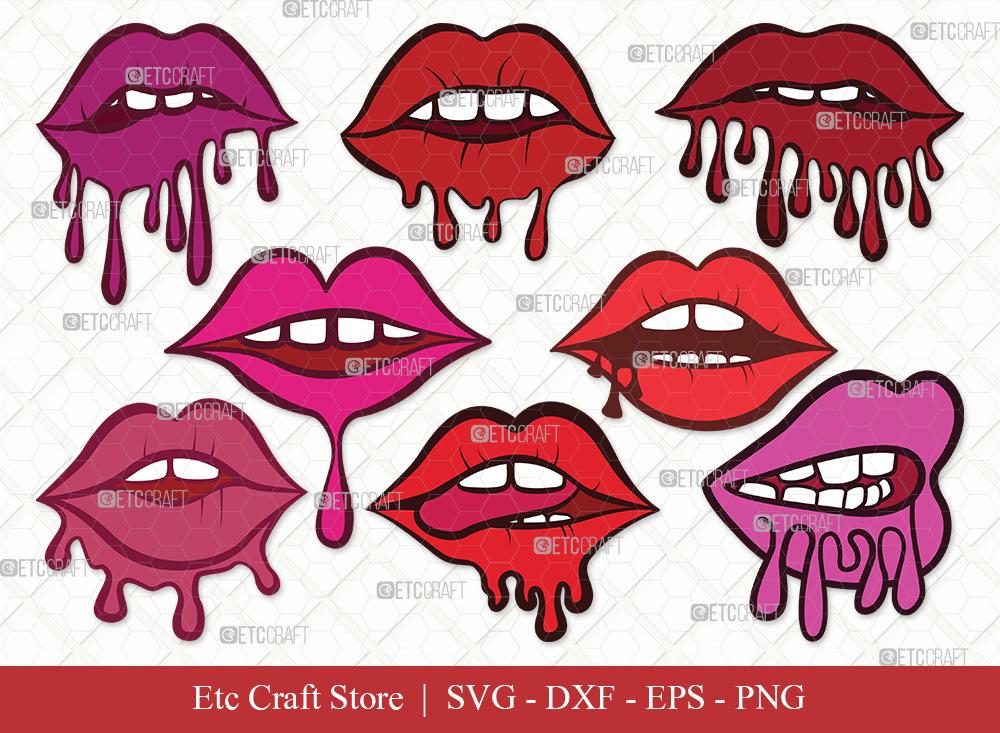 Dripping Lips Clipart Svg Cut File Women Lips Svg Sexy Lips Svg