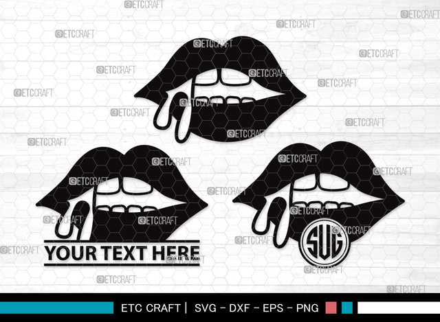 Dripping Lips Monogram SVG | Women Lips Svg | Sexy Lips Svg | Kiss Lips Svg | Dripping Lips Clipart SVG ETC Craft 