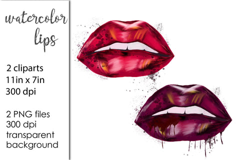 Dripping Lips PNG Clipart Sublimation Natasha Prando 