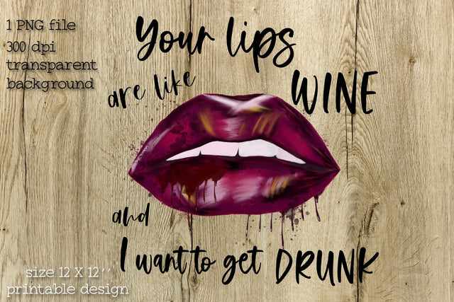 Dripping lips sublimation ready to print PNG file Sublimation Natasha Prando 