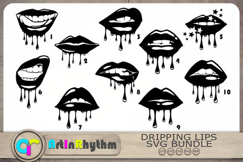 Dripping Lips Svg Bundle, Dripping Lips Svg, Women Lips Svg, Lips Svg SVG Artinrhythm shop 