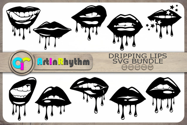 Dripping Lips Svg Bundle, Dripping Lips Svg, Women Lips Svg, Lips Svg SVG Artinrhythm shop 