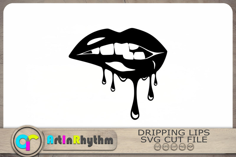 Dripping Lips Svg, Lips Clipart - So Fontsy