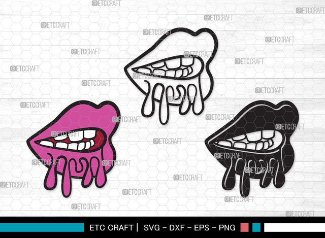 Dripping Lips SVG | Women Lips Svg | Sexy Lips Svg | Kiss Lips Svg | Dripping Lips Clipart SVG ETC Craft 