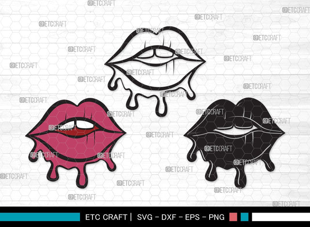 Dripping Lips SVG | Women Lips Svg | Sexy Lips Svg | Kiss Lips Svg | Dripping Lips Clipart SVG ETC Craft 