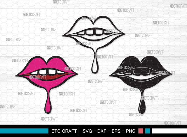 Dripping Lips SVG | Women Lips Svg | Sexy Lips Svg | Kiss Lips Svg | Dripping Lips Clipart SVG ETC Craft 