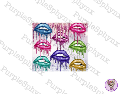 Dripping Lips Tumbler PNG, SKINNY TUMBLER 20 PNG Sublimation _HelArtShop_ 