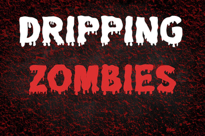 Dripping Zombie Halloween Font Font ampersand 