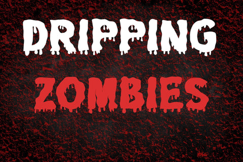 Dripping Zombie Halloween Font Font ampersand 