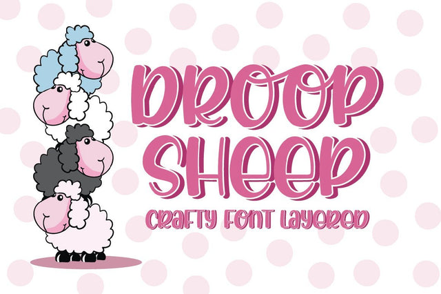 Droop Sheep - Crafty Font Layered Regular Display Font studioalmeera 