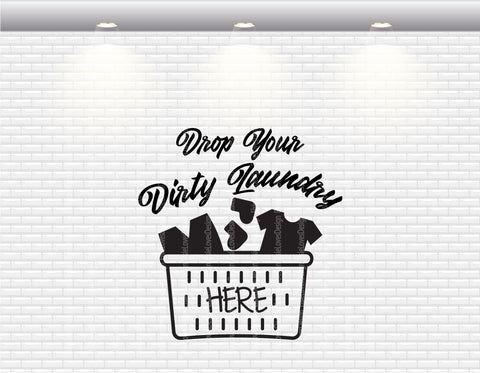 Drop Your Dirty Laundry Here - SVG, PNG, DXF, EPS SVG Elsie Loves Design 