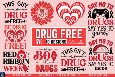 Drug Free SVG Bundle SVG DESIGNISTIC 