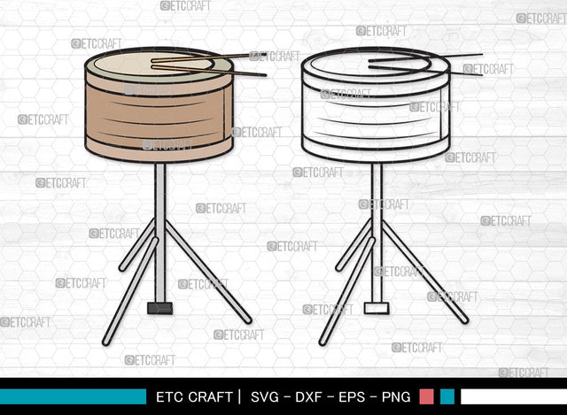 Drum Set SVG | Music Svg | Musical Instrument Svg | Drummer Svg | Rock Svg | Drum Set Clipart SVG ETC Craft 