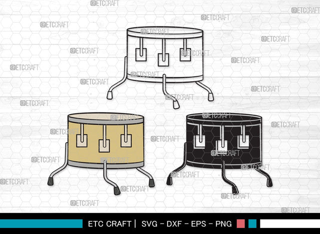 Drum Set SVG | Music Svg | Musical Instrument Svg | Drummer Svg | Rock Svg | Drum Set Clipart SVG ETC Craft 