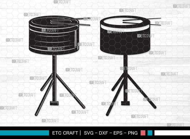 Drum Set SVG | Music Svg | Musical Instrument Svg | Drummer Svg | Rock Svg | Drum Set silhouette SVG ETC Craft 