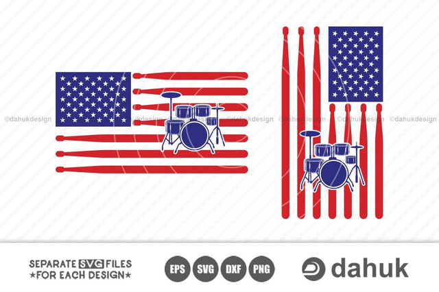 Drummer USA Flag SVG, flag usa svg, drummer USA flag, cut file for silhouette, drummer flag SVG dahukdesign 