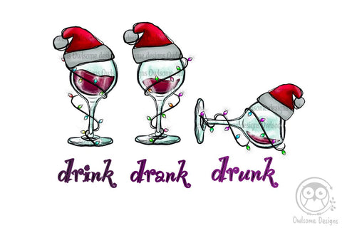 Drunk Funny Wine Christmas Sublimation Sublimation LAM HOANG THUY 