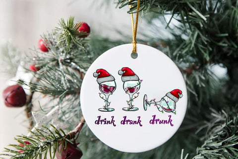Drunk Funny Wine Christmas Sublimation Sublimation LAM HOANG THUY 