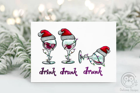Drunk Funny Wine Christmas Sublimation Sublimation LAM HOANG THUY 