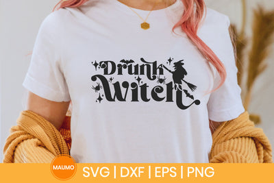 Drunk witch | Funny halloween svg quote SVG Maumo Designs 