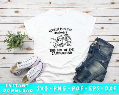 Drunkest Bunch Of Assholes This Side Of The Campground SVG, Funny Camping SVG, Camping Sign SVG, Camping Shirt SVG, Camping Bucket SVG SVG HappyDesignStudio 