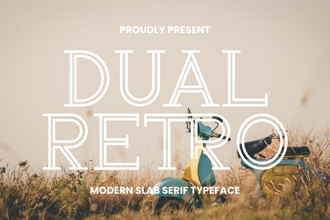 Dual Retro - Modern Slab Serif Font Font Masyafi Studio 