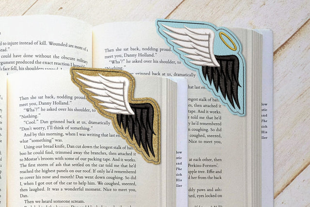 Dual Wings Corner Bookmark ITH Applique Embroidery Embroidery/Applique DESIGNS Risa Rocks It 