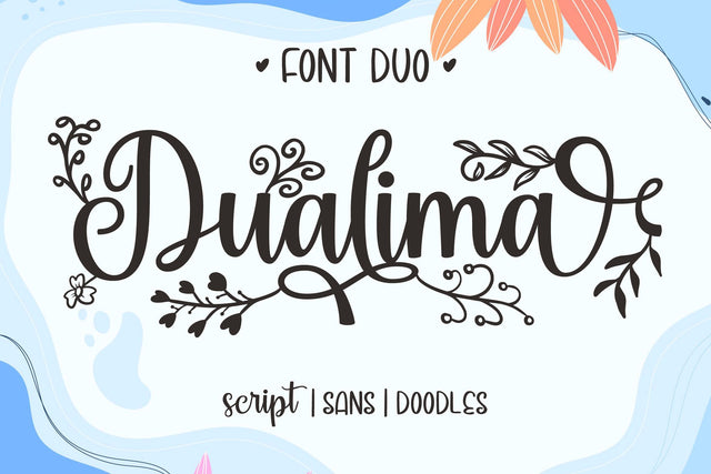 Dualima - Elegant and Flowing Font Trio Font ahweproject 