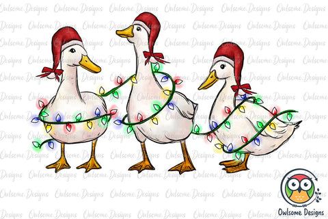 Duck Christmas PNG Sublimation Sublimation Owlsome.Designs 