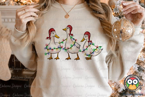 Duck Christmas PNG Sublimation Sublimation Owlsome.Designs 
