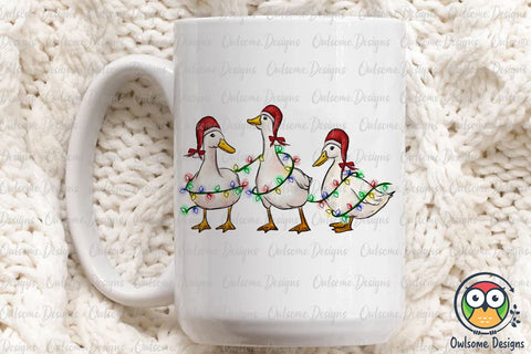 Duck Christmas PNG Sublimation Sublimation Owlsome.Designs 
