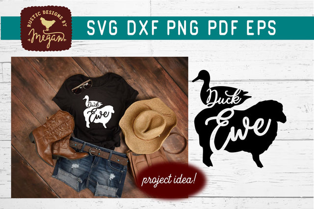 Duck Ewe Funny Farmhouse SVG SVG Tinker & Teal 