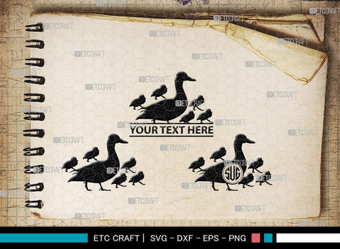 Duck Family Monogram, Duck Family Silhouette, Duck Family SVG, Duck Svg, Duck Baby Svg, Duck Mom Svg, Duck Bundle, SB00258 SVG ETC Craft 