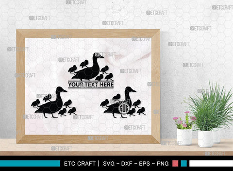 Duck Family Monogram, Duck Family Silhouette, Duck Family SVG, Duck Svg, Duck Baby Svg, Duck Mom Svg, Duck Bundle, SB00258 SVG ETC Craft 