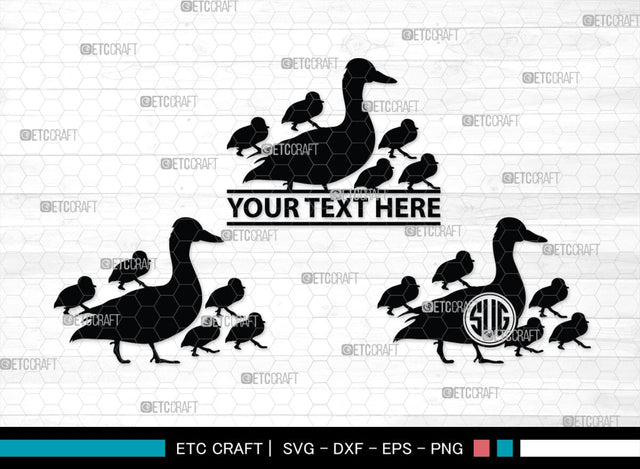 Duck Family Monogram, Duck Family Silhouette, Duck Family SVG, Duck Svg, Duck Baby Svg, Duck Mom Svg, Duck Bundle, SB00258 SVG ETC Craft 