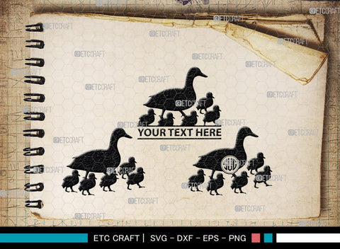 Duck Family Monogram, Duck Family Silhouette, Duck Family SVG, Duck Svg, Duck Baby Svg, Duck Mom Svg, Duck Bundle, SB00258 SVG ETC Craft 